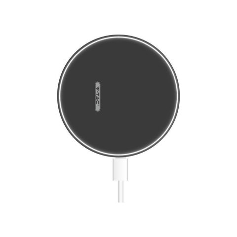 Ładowarka Indukcyjna Bezprzewodowa 5A 10W Czarna Okrągła V-TAC VT-1210 Ładowarka Indukcyjna Bezprzewodowa 5A 10W Czarna Okrągła V-TAC VT-1210