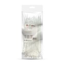 Opaski Zaciskowe V-TAC 2.5x150mm Biała 8kg Nylon66 (Opak. 100szt)