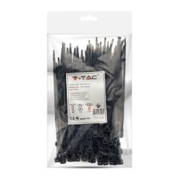 Opaski Zaciskowe V-TAC 4.5x150mm Czarna 22kg Nylon66 (Opak. 100szt)