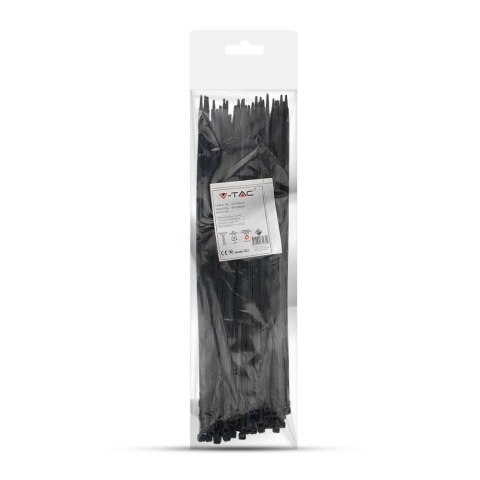 Opaski Zaciskowe V-TAC 4.5x350mm Czarna 22kg Nylon66 (Opak. 100szt) Opaski Zaciskowe V-TAC 4.5x350mm Czarna 22kg Nylon66 (Opak. 100szt)