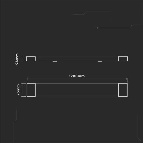 Oprawa V-TAC 40W LED Liniowa Natynkowa SAMSUNG CHIP 120cm 120Lm/W VT-8-40 6400K 4800lm 5 Lat Gwarancji Oprawa V-TAC 40W LED Liniowa Natynkowa SAMSUNG CHIP 120cm 120Lm/W VT-8-40 6400K 4800lm 5 Lat Gwarancji