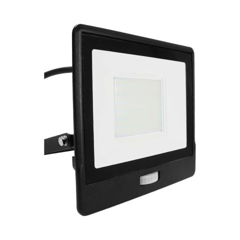 Projektor LED V-TAC 50W SAMSUNG CHIP Czujnik Ruchu Czarny Przewód 1M VT-158S-1 4000K 4000lm 5 Lat Gwarancji Projektor LED V-TAC 50W SAMSUNG CHIP Czujnik Ruchu Czarny Przewód 1M VT-158S-1 4000K 4000lm 5 Lat Gwarancji