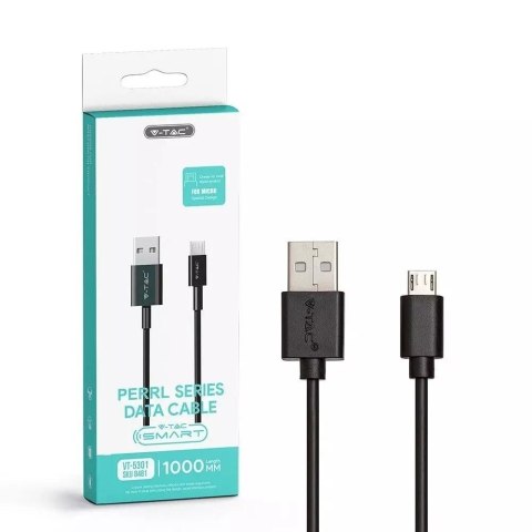 Przewód micro USB V-TAC 1M czarny seria pearl VT-5301 2 lata Gwarancji Przewód micro USB V-TAC 1M czarny seria pearl VT-5301 2 lata Gwarancji