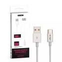 Przewód USB V-TAC typ C 1M biały seria srebrna VT-5322 2 lata Gwarancji