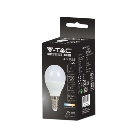 Żarówka LED V-TAC 3,7W E14 kulka P45 VT-1819-N 3000K 320lm 2 lata Gwarancji Żarówka LED V-TAC 3,7W E14 kulka P45 VT-1819-N 3000K 320lm 2 lata Gwarancji