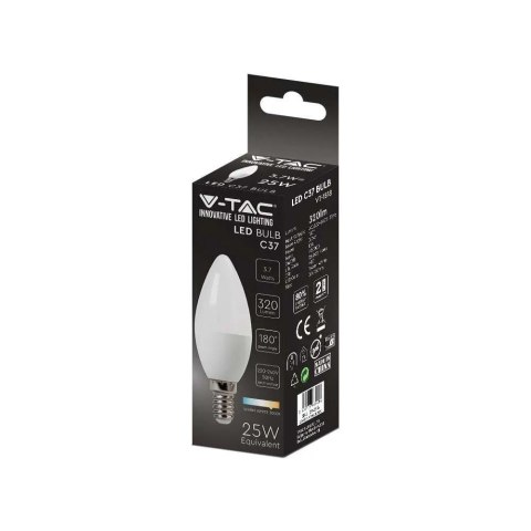 Żarówka LED V-TAC 3,7W E14 świeczka VT-1818 4000K 320lm 2 lata Gwarancji Żarówka LED V-TAC 3,7W E14 świeczka VT-1818 4000K 320lm 2 lata Gwarancji