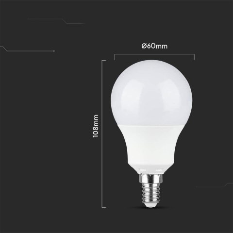 Żarówka LED V-TAC SAMSUNG CHIP 8,5W E14 Kulka VT-269 4000K 806lm 5 Lat Gwarancji Żarówka LED V-TAC SAMSUNG CHIP 8,5W E14 Kulka VT-269 4000K 806lm 5 Lat Gwarancji