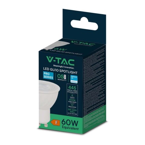 Żarówka LED V-TAC SAMSUNG CHIP GU10 6W 10st VT-249 3000K 445lm 5 Lat Gwarancji Żarówka LED V-TAC SAMSUNG CHIP GU10 6W 10st VT-249 3000K 445lm 5 Lat Gwarancji