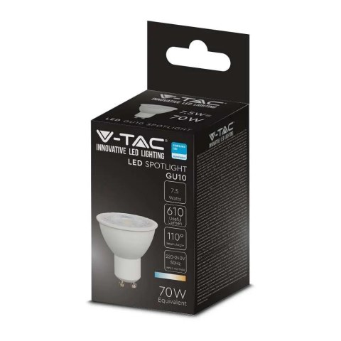 Żarówka LED V-TAC SAMSUNG CHIP GU10 7,5W 110st VT-292 6500K 610lm 5 Lat Gwarancji Żarówka LED V-TAC SAMSUNG CHIP GU10 7,5W 110st VT-292 6500K 610lm 5 Lat Gwarancji