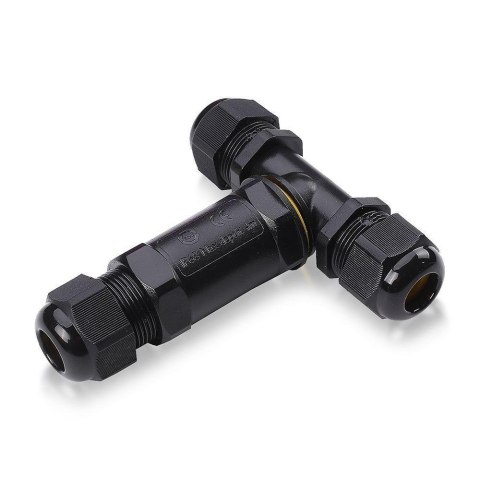 Złączka mufa hermetyczna 3x3Pin czarna trójnik 0.5-4mm2 średnica przewodu 8-12mm IP68 V-tacc VT-869 2 lata Gwarancji Złączka mufa hermetyczna 3x3Pin czarna trójnik 0.5-4mm2 średnica przewodu 8-12mm IP68 V-tacc VT-869 2 lata Gwarancji
