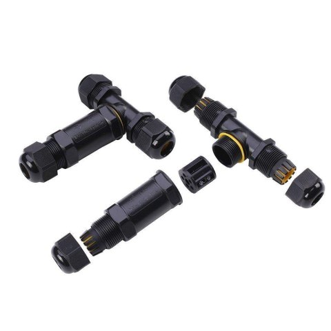 Złączka mufa hermetyczna 3x3Pin czarna trójnik 0.5-4mm2 średnica przewodu 8-12mm IP68 V-tacc VT-869 2 lata Gwarancji Złączka mufa hermetyczna 3x3Pin czarna trójnik 0.5-4mm2 średnica przewodu 8-12mm IP68 V-tacc VT-869 2 lata Gwarancji