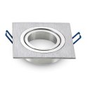 Oczko V-TAC aluminiowe odlew 1xGU10 kwadrat aluminium szczotkowane VT-782SQ-AB 2 lata Gwarancji