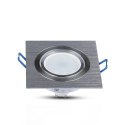 Oczko V-TAC aluminiowe odlew 1xGU10 kwadrat aluminium szczotkowane VT-782SQ-AB 2 lata Gwarancji