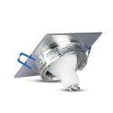 Oczko V-TAC aluminiowe odlew 1xGU10 kwadrat aluminium szczotkowane VT-782SQ-AB 2 lata Gwarancji
