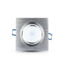 Oczko V-TAC aluminiowe odlew 1xGU10 kwadrat aluminium szczotkowane VT-782SQ-AB 2 lata Gwarancji