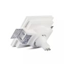 Oczko V-TAC gips GU10 wpuszczane okrągłe 120x120 białe VT-776SQ 2 lata Gwarancji