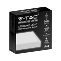 Plafon V-TAC 24W LED kwadrat IP44 czujnik ruchu mikrofalowy 30x30cm biały VT-8624SW-SQ 4000K 2400lm 2 lata Gwarancji
