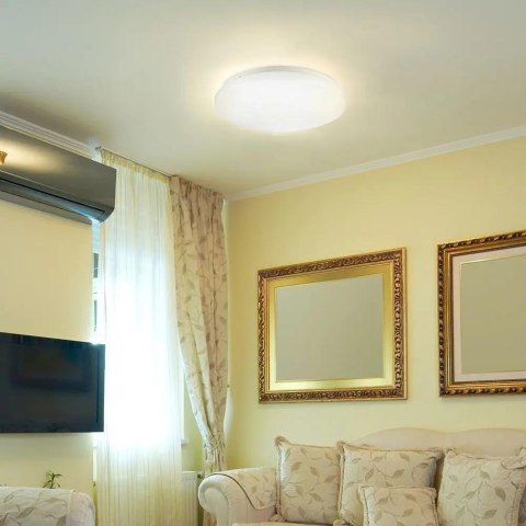 Plafon V-TAC 24W Mleczny Zmiana Koloru CCT fi.350 VT-8424 3000K-6400K 2600lm Plafon V-TAC 24W Mleczny Zmiana Koloru CCT fi.350 VT-8424 3000K-6400K 2600lm