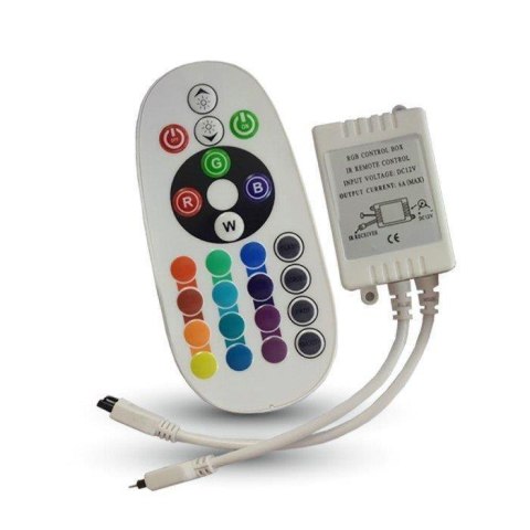 Sterownik Taśm LED RGB 72W Podczerwień 24 Przyciski V-TAC VT-2472 Sterownik Taśm LED RGB 72W Podczerwień 24 Przyciski V-TAC VT-2472