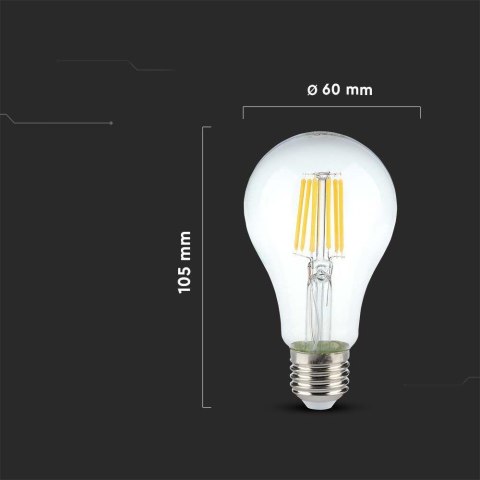 Żarówka LED V-TAC 10W filament E27 A67 VT-1981 3000K 1055lm 2 lata Gwarancji Żarówka LED V-TAC 10W filament E27 A67 VT-1981 3000K 1055lm 2 lata Gwarancji