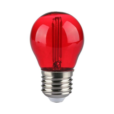 Żarówka LED V-TAC 2W filament E27 kulka G45 kolor VT-2132 Kolor Czerwony 60lm 2 lata Gwarancji Żarówka LED V-TAC 2W filament E27 kulka G45 kolor VT-2132 Kolor Czerwony 60lm 2 lata Gwarancji