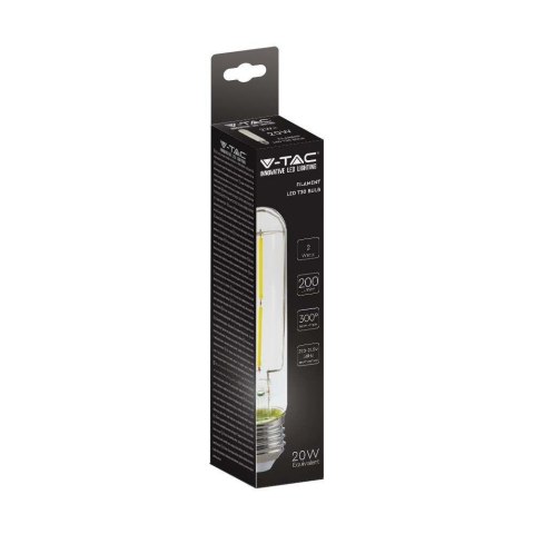 Żarówka LED V-TAC 2W T30 E27 filament 30x136mm VT-2042-N 3000K 200lm 2 lata Gwarancji Żarówka LED V-TAC 2W T30 E27 filament 30x136mm VT-2042-N 3000K 200lm 2 lata Gwarancji