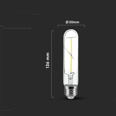 Żarówka LED V-TAC 2W T30 E27 filament 30x136mm VT-2042-N 3000K 200lm 2 lata Gwarancji Żarówka LED V-TAC 2W T30 E27 filament 30x136mm VT-2042-N 3000K 200lm 2 lata Gwarancji