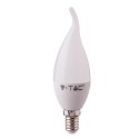 Żarówka LED V-TAC 4W E14 świeczka płomyk VT-1818TP 4000K 350lm 2 lata Gwarancji