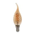 Żarówka LED V-TAC 4W filament E14 świeczka bursztyn płomyk twist VT-1947 2200K 350lm 2 lata Gwarancji