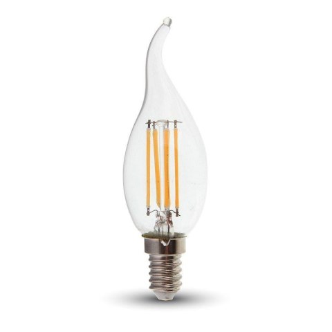 Żarówka LED V-TAC 4W Filament E14 Świeczka Płomyk VT-1997 4000K 400lm Żarówka LED V-TAC 4W Filament E14 Świeczka Płomyk VT-1997 4000K 400lm