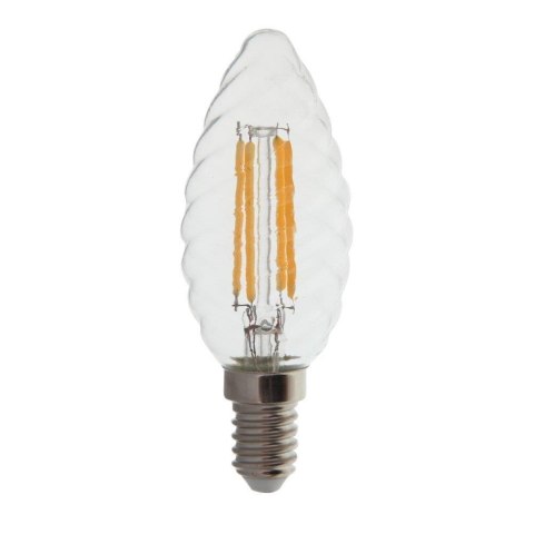 Żarówka LED V-TAC 4W filament E14 twist świeczka ściemnialna VT-1985D 3000K 400lm 2 lata Gwarancji Żarówka LED V-TAC 4W filament E14 twist świeczka ściemnialna VT-1985D 3000K 400lm 2 lata Gwarancji
