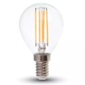 Żarówka LED V-TAC 6W filament E14 kulka P45 VT-2466 2700K 600lm 2 lata Gwarancji