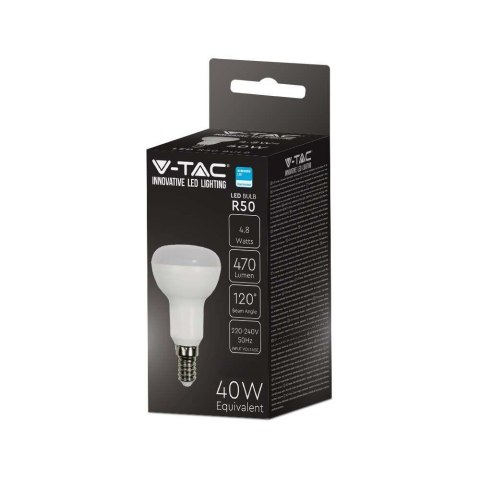 Żarówka LED V-TAC SAMSUNG CHIP 4,8W E14 R50 VT-250 4000K 470lm 5 Lat Gwarancji Żarówka LED V-TAC SAMSUNG CHIP 4,8W E14 R50 VT-250 4000K 470lm 5 Lat Gwarancji