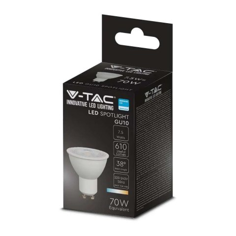 Żarówka LED V-TAC SAMSUNG CHIP GU10 7,5W 38st VT-291 6500K 610lm 5 Lat Gwarancji Żarówka LED V-TAC SAMSUNG CHIP GU10 7,5W 38st VT-291 6500K 610lm 5 Lat Gwarancji