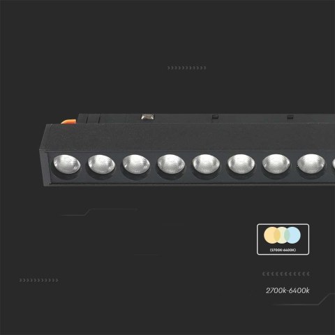Oprawa Szynosystem SMART 48V V-TAC 14W LED CCT 30st SMART WiFi TRACKLIGHT Czarna VT-3614 2700K-6400K 1300lm 3 Lata Gwarancji Oprawa Szynosystem SMART 48V V-TAC 14W LED CCT 30st SMART WiFi TRACKLIGHT Czarna VT-3614 2700K-6400K 1300lm 3 Lata Gwarancji