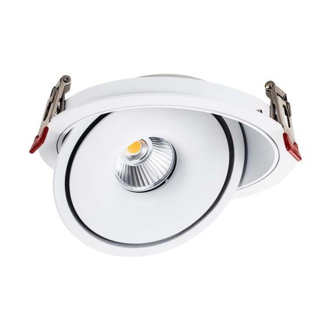 Oprawa V-TAC LED Uchylny Downlight 12W LED COB CRI90+ CCT Biała VT-2512 3000K-4000K-6400K 785lm Oprawa V-TAC LED Uchylny Downlight 12W LED COB CRI90+ CCT Biała VT-2512 3000K-4000K-6400K 785lm
