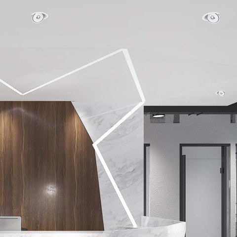 Oprawa V-TAC LED Uchylny Downlight 12W LED COB CRI90+ CCT Biała VT-2512 3000K-4000K-6400K 785lm Oprawa V-TAC LED Uchylny Downlight 12W LED COB CRI90+ CCT Biała VT-2512 3000K-4000K-6400K 785lm