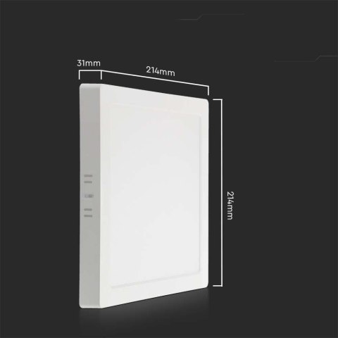 Panel LED V-TAC Natynkowy Premium Downlight 18W Kwadrat 220x220 VT-61018 4000K 1980lm Panel LED V-TAC Natynkowy Premium Downlight 18W Kwadrat 220x220 VT-61018 4000K 1980lm