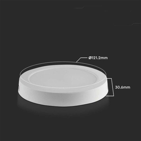 Panel LED V-TAC Natynkowy Premium Downlight 6W Okrągły fi120 VT-60006 4000K 660lm Panel LED V-TAC Natynkowy Premium Downlight 6W Okrągły fi120 VT-60006 4000K 660lm