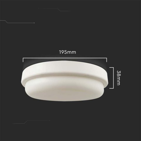 Plafon V-TAC 18W LED Okrągły 195x38mm IP54 VT-8096 3000K 1820lm Plafon V-TAC 18W LED Okrągły 195x38mm IP54 VT-8096 3000K 1820lm