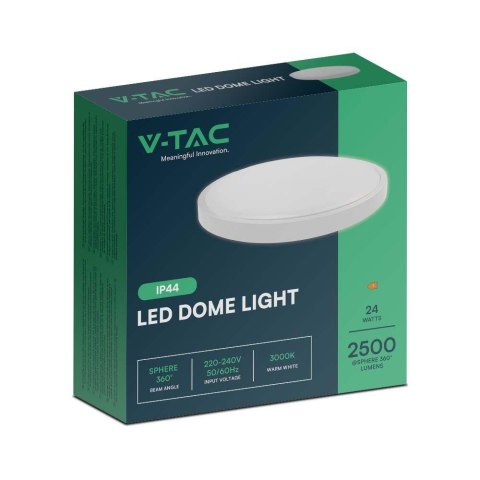 Plafon V-TAC 24W LED okrągły 29cm natynkowy IP44 biały VT-8624 4000K 2500lm 2 lata Gwarancji Plafon V-TAC 24W LED okrągły 29cm natynkowy IP44 biały VT-8624 4000K 2500lm 2 lata Gwarancji