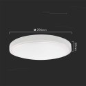 Plafon V-TAC 24W LED okrągły 29cm natynkowy IP44 biały VT-8624 4000K 2500lm 2 lata Gwarancji