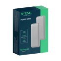 Power bank V-TAC 10000mAh slim type C srebrny VT-3527 2 lata Gwarancji