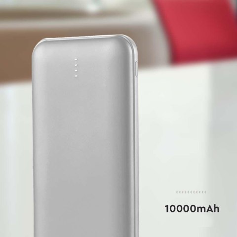 Power bank V-TAC 10000mAh slim type C srebrny VT-3527 2 lata Gwarancji Power bank V-TAC 10000mAh slim type C srebrny VT-3527 2 lata Gwarancji