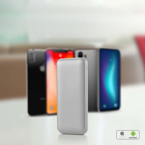 Power bank V-TAC 10000mAh slim type C srebrny VT-3527 2 lata Gwarancji Power bank V-TAC 10000mAh slim type C srebrny VT-3527 2 lata Gwarancji