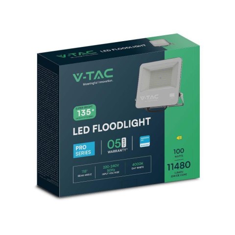 Projektor LED V-TAC 100W 135Lm/W SAMSUNG CHIP czarny VT-44101 6500K 11480lm 5 lat Gwarancji Projektor LED V-TAC 100W 135Lm/W SAMSUNG CHIP czarny VT-44101 6500K 11480lm 5 lat Gwarancji