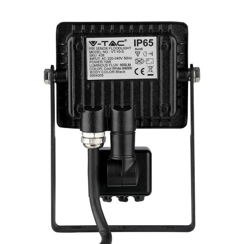 Projektor LED V-TAC 10W SAMSUNG CHIP Czujnik Ruchu Funkcja Cut-OFF Czarny VT-10-S-B 4000K 800lm 5 Lat Gwarancji Projektor LED V-TAC 10W SAMSUNG CHIP Czujnik Ruchu Funkcja Cut-OFF Czarny VT-10-S-B 4000K 800lm 5 Lat Gwarancji