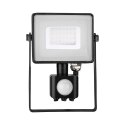 Projektor LED V-TAC 30W SAMSUNG CHIP czujnik ruchu funkcja cut-OFF czarny VT-30-S-B 3000K 2400lm 5 lat Gwarancji