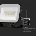 Projektor LED V-TAC 30W SAMSUNG CHIP PRO-S czarny VT-44030 6500K 2505lm 5 lat Gwarancji