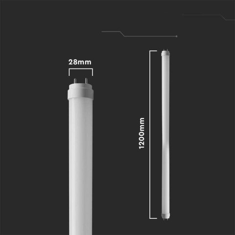 Tuba Świetlówka LED T8 Szklana V-TAC 120cm 18W z starterem VT-1221 4000K 1850lm 3 Lata Gwarancji Tuba Świetlówka LED T8 Szklana V-TAC 120cm 18W z starterem VT-1221 4000K 1850lm 3 Lata Gwarancji